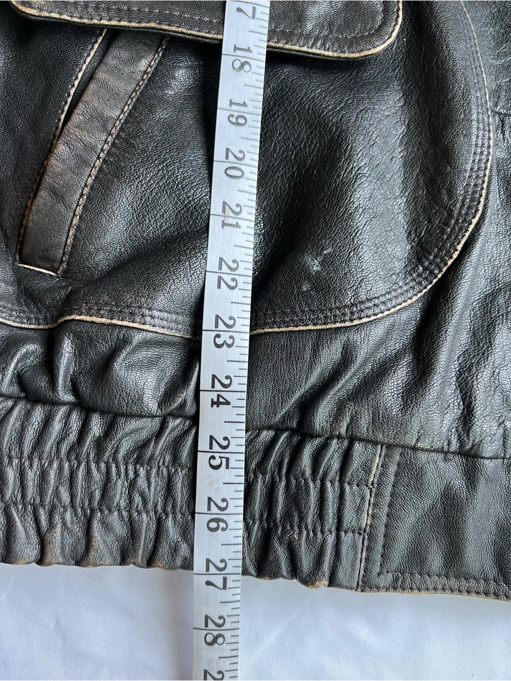 Vintage Urban Equipment Black Faux Leather Bomber Jacket Plaid Lined Men’s L - Picture 6 of 11